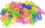 Cat Spring Toys 30 Packs, Plastic Colorful Springs Cat Toys for Cat Kitten Pets, Interactive Cat Toys for Indoor Cats and Kitten