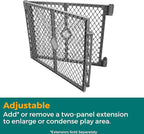 MyPet North States Petyard Plus: 3 Ft. Wide Folding Dog Playpen Indoor or Outdoor. 4-Panel Freestanding Play Pen Dog Gate Made in USA. 26" Tall, Fieldstone