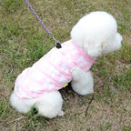 SMALLLEE_Lucky_Store New Various Pet Cat Dog Soft Padded Vest Harness Small Dog Clothes Pink Bow, Model: BFL049-Pink-L, L(Chest 17.7" Back 15.0")