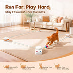 Interactive Cat Toy for Indoor Cats – Automatic Moving & Enrichment Toy for Indoor Cats/Kitten, Auto/Manual Control Cat Treadmill for Exercise & Mental Stimulation, Stimulating Chase Toys (H1K3)