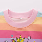 Little Girls Unicorn Outfits 2 Piece Kids Ruffle Sleeve Sweatshirt + Leggings Fall Leopard Clothing Sets 2-10 Years Old