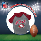 Pets First NFL San Francisco 49ers Hoodie for Dogs & Cats. | NFL Football Licensed Dog Hoody Tee Shirt, Small| Sports Hoody T-Shirt for Pets | Licensed Sporty Dog Shirt
