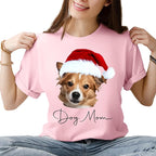 Custom Dog Mom Shirt for Women Pet Ears Sweatshirt with Name Unique Puppy Line Art Cute Dad Hoodie for DogDad Owner Lover