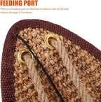 Garneck Hanging Cat Scratcher for Door Knobs - Fish Shaped Sisal Cat Scratch Pad - Ideal for Indoor Pet Promotes Healthy Clawing and Play 20.83X5.23 inch Random Colors