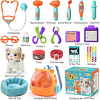 17PCS Interactive Cat Toys for Kids, Toys for 3 4 5 6 7 8 Year Old Girls Kids Boys, Walking & Meowing Cat Toy with Sound, Veterinarian Playset for Toddlers, Idea Birthday Gifts for Little Girls
