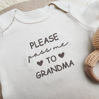 COUPLEHOODIES Personalized Baby Onesie Bodysuit – Custom Embroidery Gift for Pregnancy Reveal Baby Shower or First Grandchild