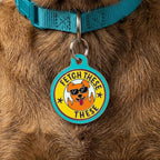 Bad Tags Personalized Dog and Cat ID Tags in 25+ Designs and 2 Sizes - 5 Lines of Custom Engraved Text - Funny Cute Personalized Pet Tags (Fetch These, Small (1 inch))