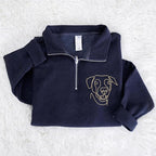 Chillever Personalized Embroidery Sweatshirt With Dog Photo for Women, Custom Dog Mom Sweatshirt, Dogs Mom Gifts