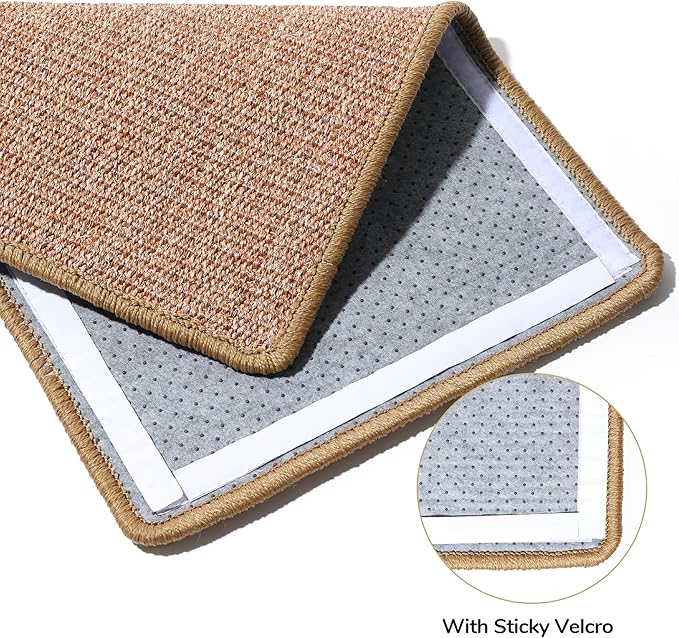 FUKUMARU Cat Scratcher Mat, 23.6 X 31.5 Inch Natural Sisal Cat Scratch Mats, Horizontal Cat Floor Scratching Pad Rug, Protect Carpets and Sofas Brown