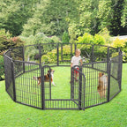 Dog Playpen, 40 inch 14 Panels Dog Pen Indoor Pet Dog Fence Outdoor for Yard Metal Puppy Playpen Pet Exercise Pen Rustproof Portable Dog Fence for RV Camping