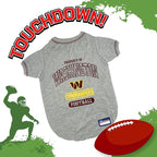NFL Washington Commanders Dog T-Shirt Small. - Licensed Shirt for Pets Team Colored with Team Logos- Premium Stretchable Materials for The Comfort of Your Dog & Cat