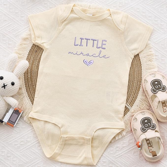 COUPLEHOODIES Personalized Baby Onesie Bodysuit – Custom Embroidery Gift for Pregnancy Reveal Baby Shower or First Grandchild