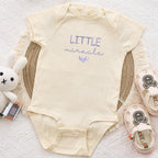 COUPLEHOODIES Personalized Baby Onesie Bodysuit – Custom Embroidery Gift for Pregnancy Reveal Baby Shower or First Grandchild