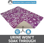 Drymate Cat Litter Box Mat, Litter Trapping Mat, Waterproof, Urine-Proof, Absorbent, Machine Washable, Soft on Paws, Contains Mess, Protects Floors, Kitten Supplies, Purple, 20x28