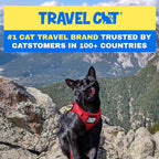 Travel Cat Harness and Leash Set - Adjustable Fit Mesh Cat Harness and Reflective Strap - Comfort Walking Vest for Kitten for Outdoor Walking, Hiking (Extra Small, Red)