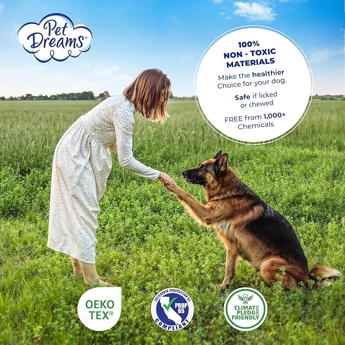 Pet Dreams Dog Crate Pad - Washable Kennel Mat, Crate Pads for Dog Cages, Non-Toxic, Flat Indoor Cat Bed, Fits iCrate 18, 24, 30, 36, 42, 48 Inches (Khaki, X Small, 18")