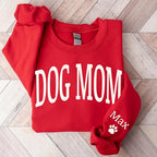 moonloom Dog Mom Sweatshirt, Animal Lover Gift, Custom crewneck with pet name on sleeve