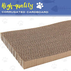 PrimePets Cat Scratcher Cardboard for Indoor Cats, 3 in 1, Cat Scratch Pad with Box, Cat Scratching Board, Reversible Corrugated, Furniture Protector, Catnip Included