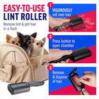 ChomChom Roller Pet Hair Remover – Reusable Lint Roller Pet Hair Removal Tool for Clothes, Couches, Cars and Travel - Cat Dog Hair Remover, Compact, No Sticky Refills Needed (Mini Roller)