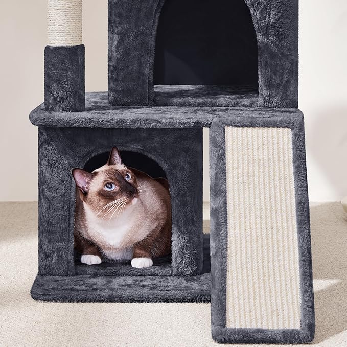 Yaheetech Cat Tree for Indoor Pets, 36in Tower Condo w/Extra Large Perch, Scratching Posts, Board, Dangling Ball, Play Structure for Kittens & Adult Cats