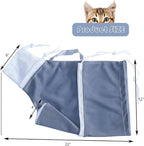 KlerRoem Cat Bathing Bag, Adjustable Anti-bite and Anti-Scratch Shower Mesh Grooming Bag for Pet Dogs, Includes Pet Nail Clipper, Nail File, Grooming Glove, and Cat Shell Comb