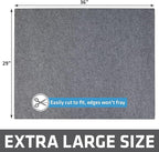 Drymate Cat Litter Box Mat, Litter Trapping Mat, Waterproof, Urine-Proof, Absorbent, Machine Washable, Soft on Paws, Contains Mess, Protects Floors, Kitten Supplies, Light Grey, 29x36 XL