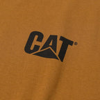 CAT Men's Trademark T-Shirts with Shape-Retention Rib Trim Spandex, Tagless Neck, and Cat Logo on Left Chest