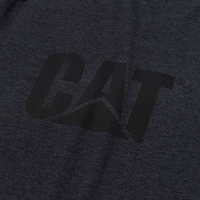 CAT Men's Trademark T-Shirts with Shape-Retention Rib Trim Spandex, Tagless Neck, and Cat Logo on Left Chest