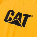 CAT Men's Trademark T-Shirts with Shape-Retention Rib Trim Spandex, Tagless Neck, and Cat Logo on Left Chest