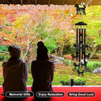 Poodle Wind Chimes for Garden, 34.6 Inch Weather-Resistant Metal Windchime with 4 Aluminum Tubes, Pet Memorial Gift for Dog Lovers, Patio & Yard Deco