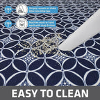 Drymate Cat Litter Box Mat, Litter Trapping Mat, Waterproof, Urine-Proof, Absorbent, Machine Washable, Soft on Paws, Contains Mess, Protects Floors, Kitten Supplies, Indigo, 29x36 XL