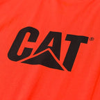 CAT Men's Trademark T-Shirts with Shape-Retention Rib Trim Spandex, Tagless Neck, and Cat Logo on Left Chest