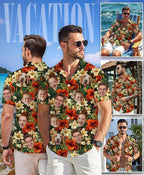 Custom Hawaiian Shirt with Face for Men Women Youth Kid, Personalized Hawaiian Shirts with Face Logo Photo Picture