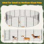 Yaheetech Expandable Dog Playpen, 16 Panel 32 inch Puppy Playpen with Door Indoor/Outdoor Pet Fence for Small Medium Dogs