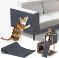 cat Scratching mat Self-Adhesive, Trimmable Furniture Protector for Couch, Sofa, Wall & Cat Trees - Durable Scratch Pad with Nano Tape, DIY Climbing Carpet for Indoor Cats(Dark Grey, 23.6"x15.8")