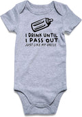 UNIFACO Unisex Baby Funny Saying Outfit Short and Long Sleeve Bodysuits Romper 0-18M