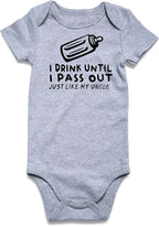 UNIFACO Unisex Baby Funny Saying Outfit Short and Long Sleeve Bodysuits Romper 0-18M