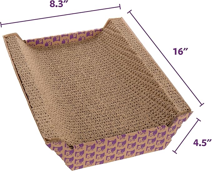 SmartyKat Super Scratcher Chaise Corrugated Cat Scratcher, Catnip Infusion Technology - Brown, One Size