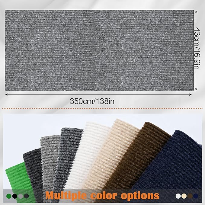 Cat Scratch Furniture Protector - 138" x 17" Trimmable Self-Adhesive Cats Claws Scratch Pads, DIY Cat Climbing Couch Protector for Scratch Post Cat Tree Replacement Indoor (Light Gray)