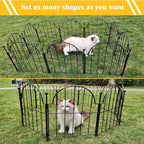 Garden Fence, 17in(H) x 27.5 ft(L) Arched Rustproof Metal No Dig Fence Garden Fence Border,Ground Stake Animal Barrier Fence for Rabbit Dog, Outdoor Landscape Decor for Yard & Patio,25 Pack
