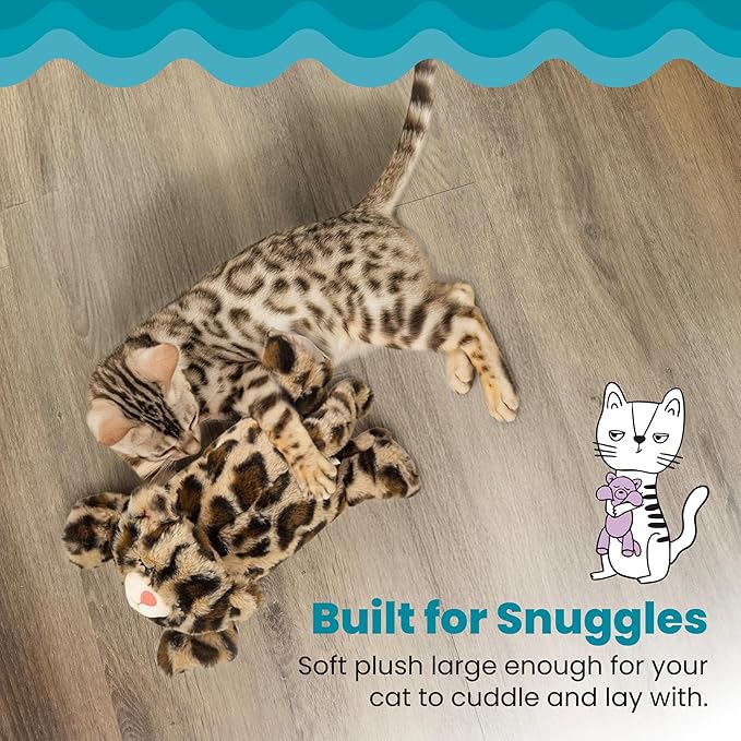 Catstages Calming Kitty Pal Cat Toy - Plush with Purring, Heartbeat, Warmth & Vibration for Anxiety Relief in Kittens and Cats