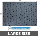 Drymate Cat Litter Box Mat, Litter Trapping Mat, Waterproof, Urine-Proof, Absorbent, Machine Washable, Soft on Paws, Contains Mess, Protects Floors, Kitten Supplies, Dark Grey, 20x28