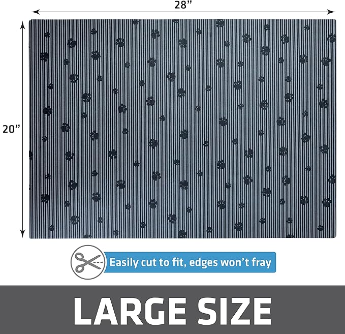 Drymate Cat Litter Box Mat, Litter Trapping Mat, Waterproof, Urine-Proof, Absorbent, Machine Washable, Soft on Paws, Contains Mess, Protects Floors, Kitten Supplies, Dark Grey, 20x28