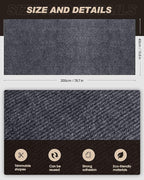 Cat Scratch Furniture Protector, Trimmable Self-Adhesive Carpet, DIY Climb Cat Scratcher Mat for Covering Cat Tower and Couch Protector from Cat Claws (78.7x15.8in Dark Gray)