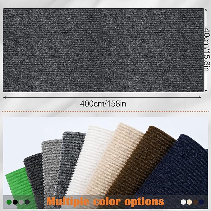 Cat Scratch Furniture Protector - 158" x 17" Trimmable Self-Adhesive Cats Claws Scratch Pads, DIY Cat Climbing Couch Protector for Scratch Post Cat Tree Replacement Indoor (Dark Gray)