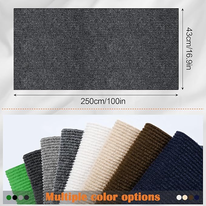 Cat Scratch Furniture Protector - 100" x 17" Trimmable Self-Adhesive Cats Claws Scratch Pads, DIY Cat Climbing Couch Protector for Scratch Post Cat Tree Replacement Indoor (Dark Gray)
