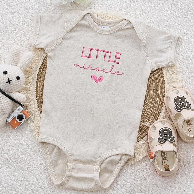 COUPLEHOODIES Personalized Baby Onesie Bodysuit – Custom Embroidery Gift for Pregnancy Reveal Baby Shower or First Grandchild
