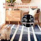 2 Pack Transparent 6.5ft Cat Scat Mat with Soft Spikes, 13ft Clear Cat Deterrent Strips for Sofa, Windowsills, Balcony & Garden, Cuttable Indoor/Outdoor Pet Repellent Mats, 78" x 11" Each