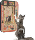 Art Cat Scratcher, Wall-Mountable Cat Scratching Board, Cat Wall Scratcher 16.7x11x1 Inch Cat Scratch Pad and Cat Scratchers for Indoor Cats Toy Furniture Protector（The Open Window）