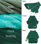 Fitwarm 3 Pack Fleece Sweater - Turtleneck Dog Sweatshirt, Cat Apparel, Dark Green, Teal Green, Olive Green, Large